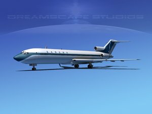 3d model airline boeing 727 727-200