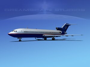 3d max airline boeing 727 727-200
