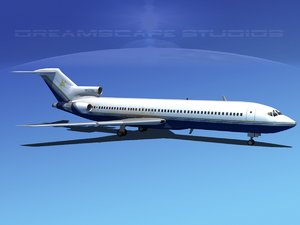 3d airline boeing 727 727-200 model