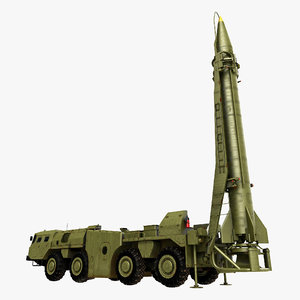 3d model of scud missile launcher maz-543