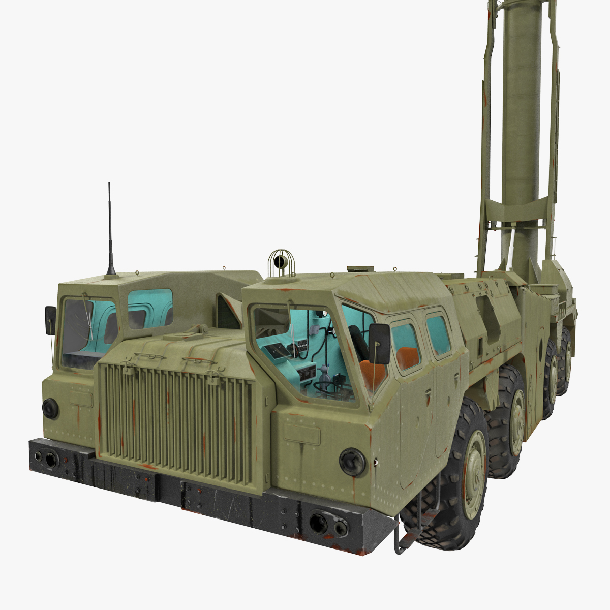 3d Model Of Scud Missile Launcher Maz-543