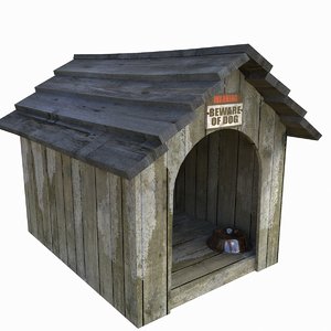 3d realistic doghouse