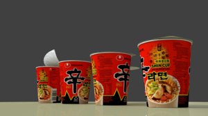 3d model nong shim cup spicy