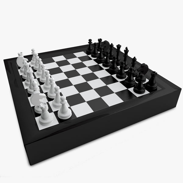 3d model chess pawns checker