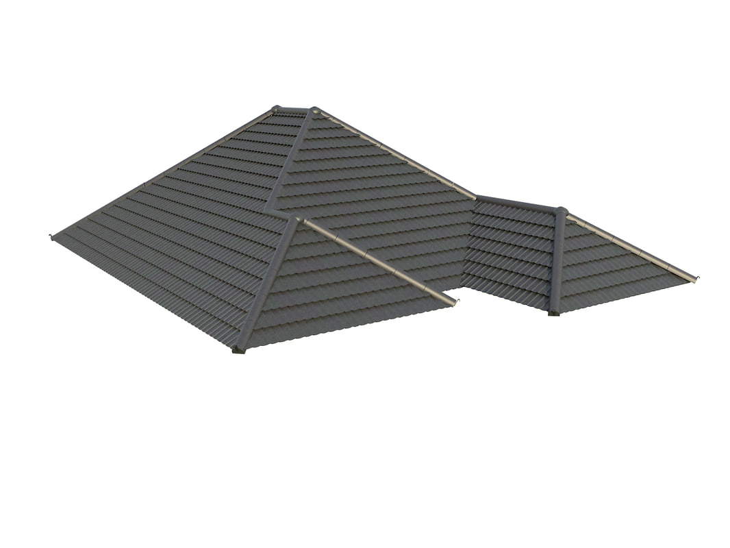 3d roof tiles model