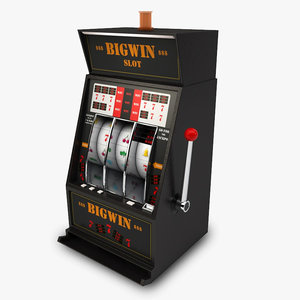 casino slot machine 3d obj
