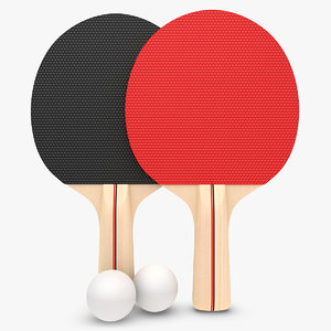 3d model realistic ping pong paddle
