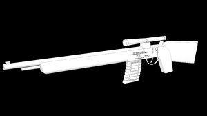 rifle shotgun weapon 3d max