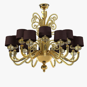 toso tangeri chandelier barovier 3d model
