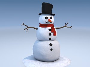 3ds man snowman snow