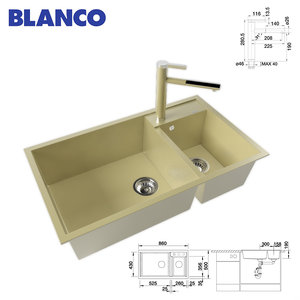 3d model kitchen sink blanco