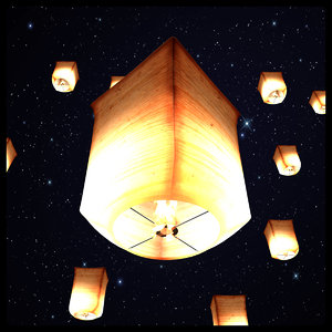 Paper Lantern 3d Models For, Chinese Paper Lantern Table Lamp