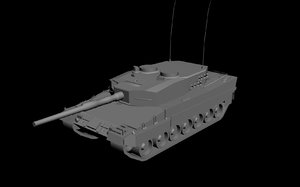3d model leopard 2a4 tank
