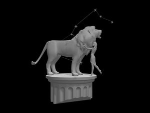 zodiac lion 3d model