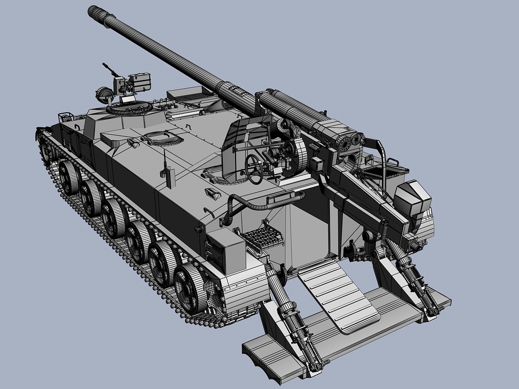 3d model 2s5 giatsint-s artillery