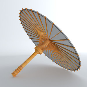 asian umbrella chinese 3d 3ds