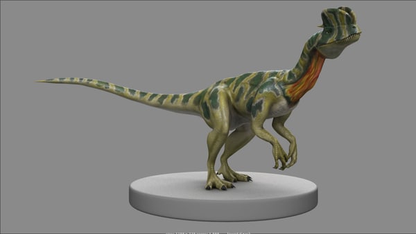 dilophosaurus with frill