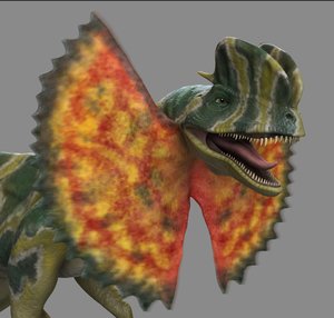maya dilophosaurus frill jurassic