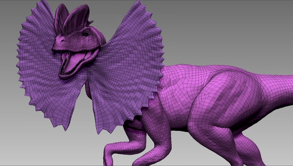 dilophosaurus with frill