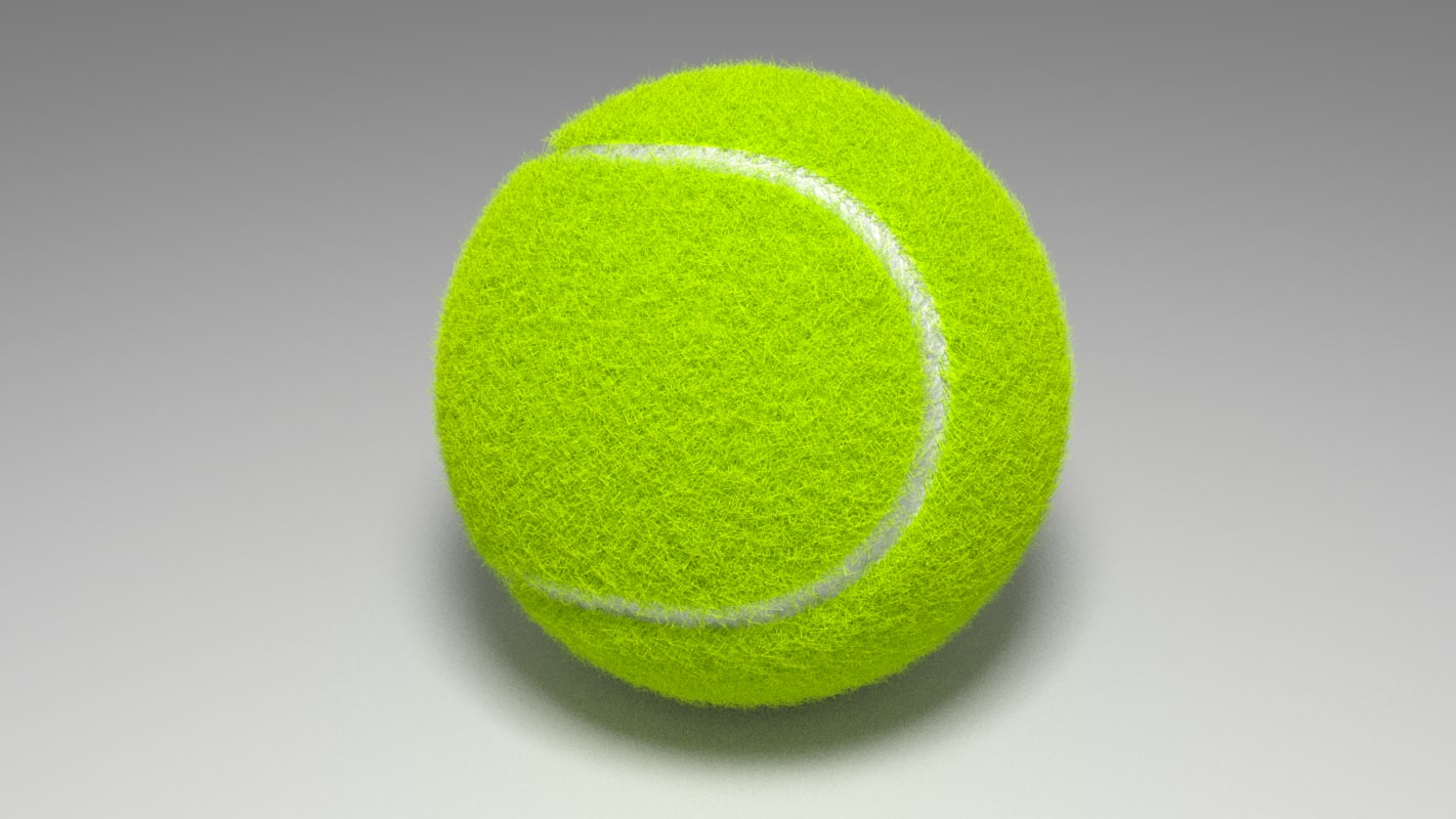 3d blender cycles rendered tennis ball model