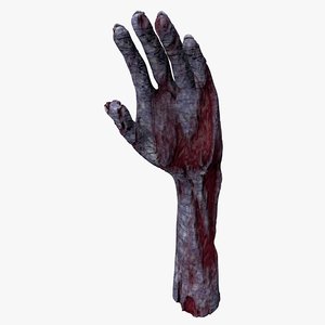 3d model realistic zombie hand