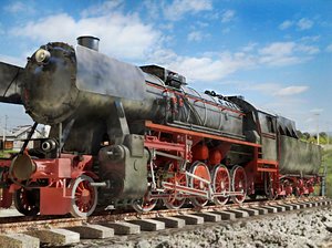 german locomotive br-52 3d x