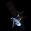 3d communication satellite model