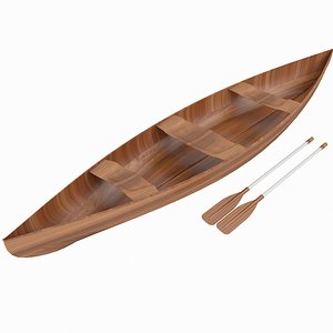 boat canoe 3d max
