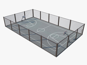 3d basketball court