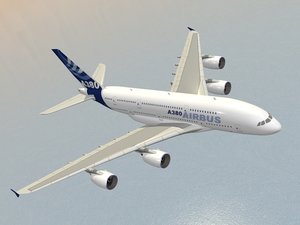 3d model airbus a380-800 house colors