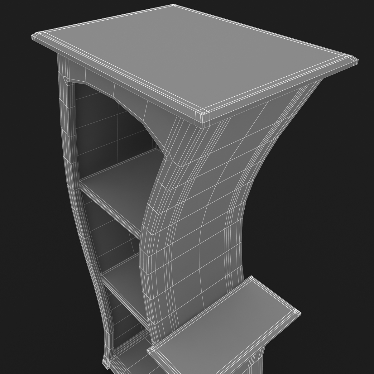 bookcase dust furniture 3d model