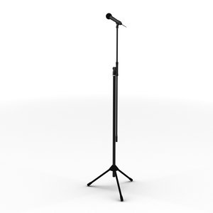 3ds max wireless microphone stand