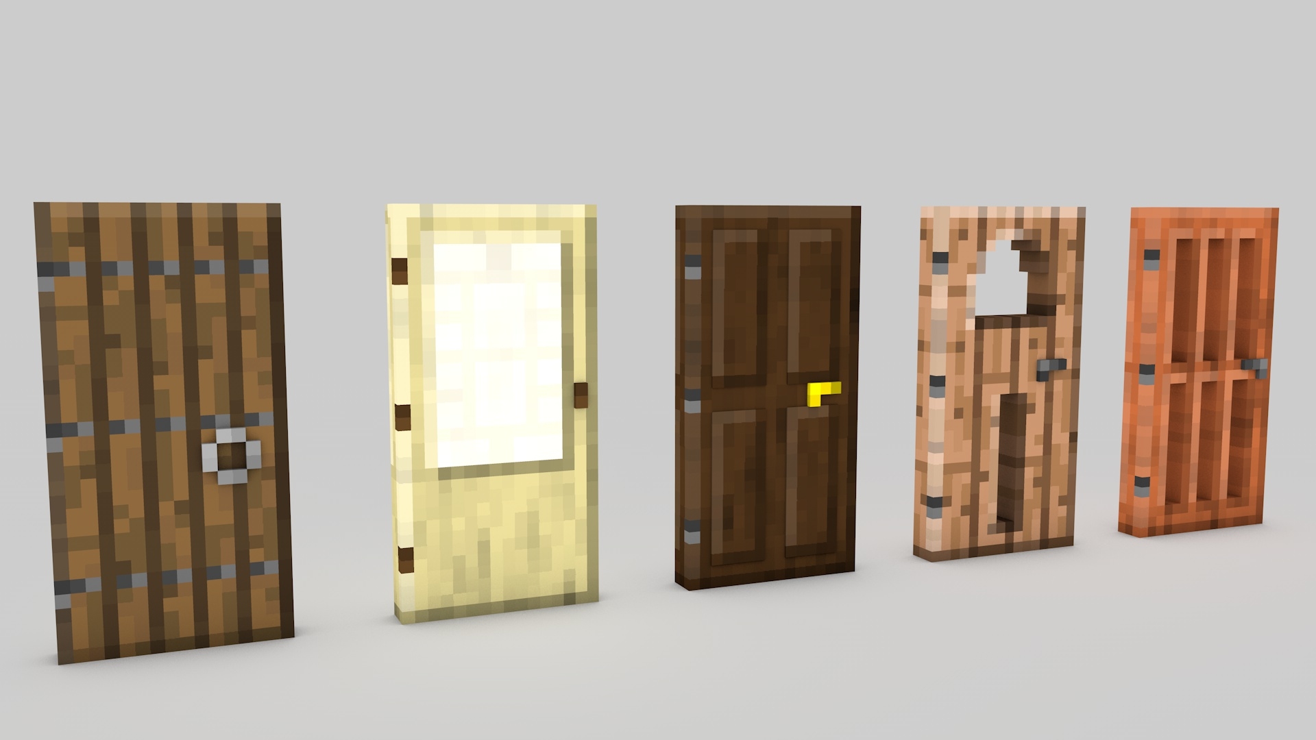 minecraft 1 8 doors 3d model