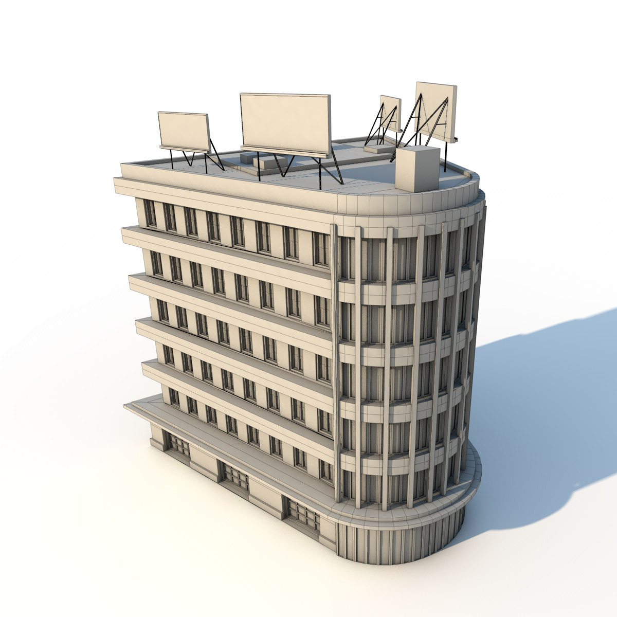 3ds max curve office building