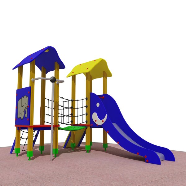 playground rocking slide 3d max