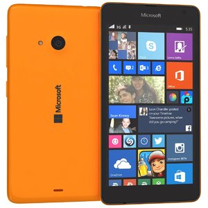 microsoft lumia 535 orange 3d 3ds