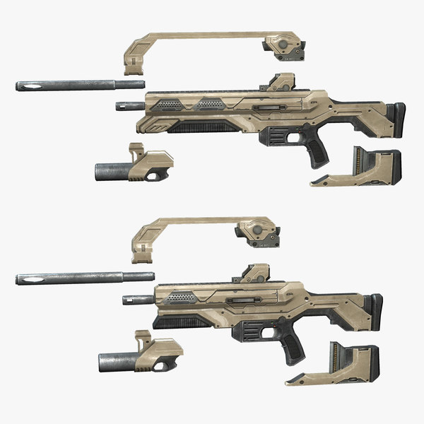 3ds max sci- rifle set
