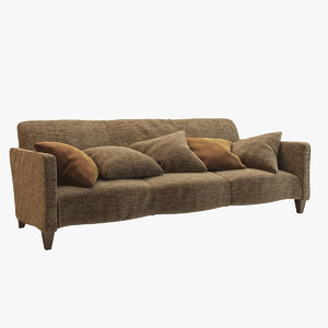 3d model serpentine sofa donghia