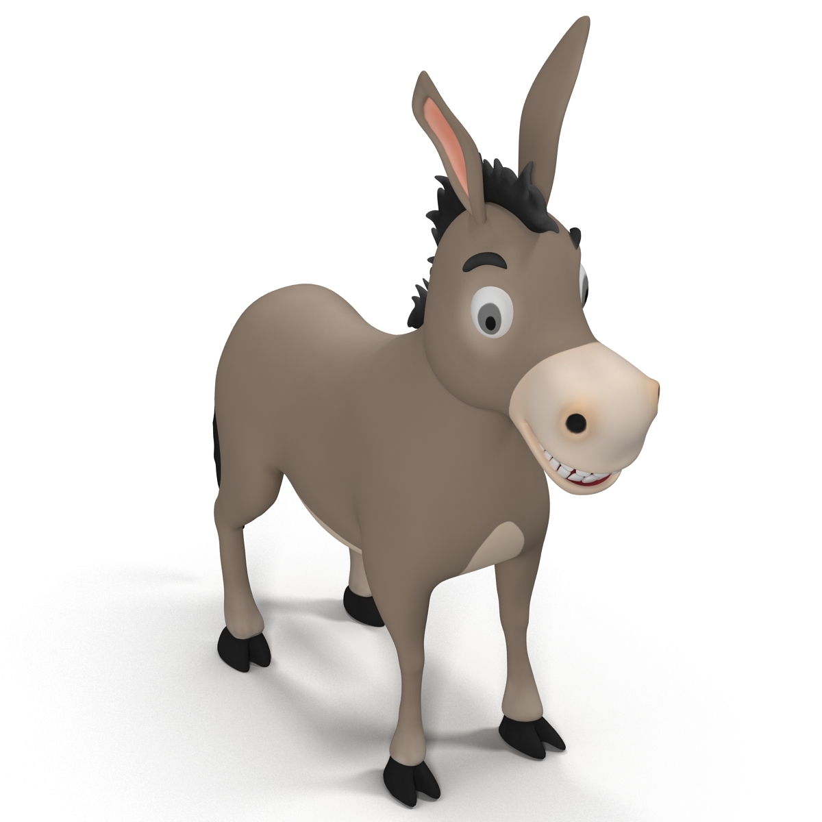 3d max cartoon donkey rigged