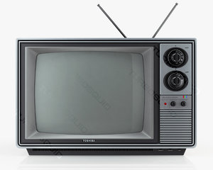 3d model retro tv blackstripe