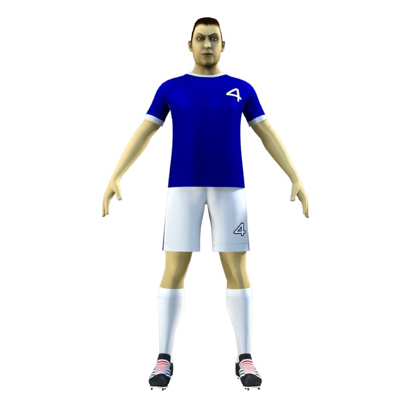 soccer rigged 3d model