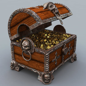 3d treasure chest model