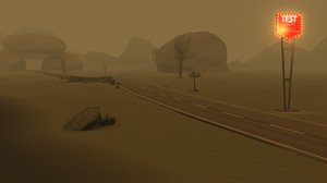 3d desert road model