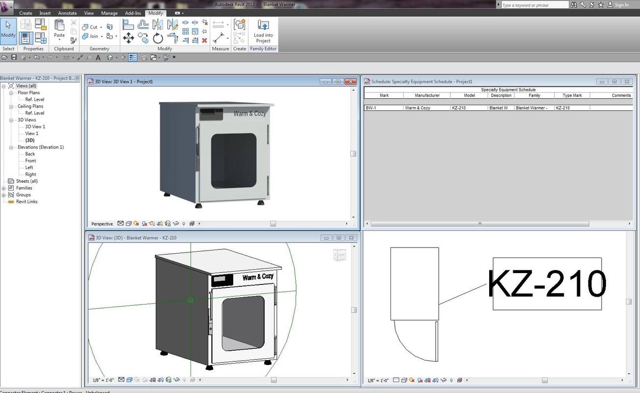 revit kz210 blanket warmer max free