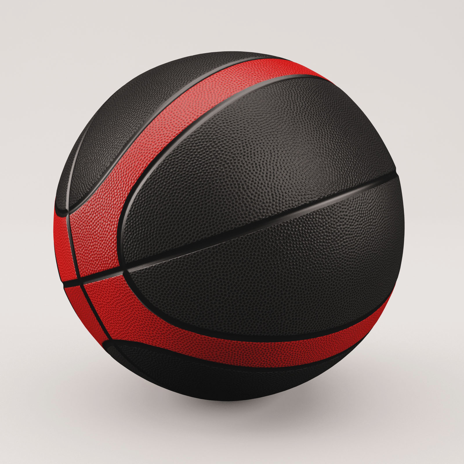 篮球红色和黑色3d模型