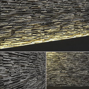 3d model seamless stone wall tileable