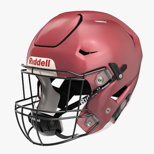 riddel speedflex helmet red 3d model