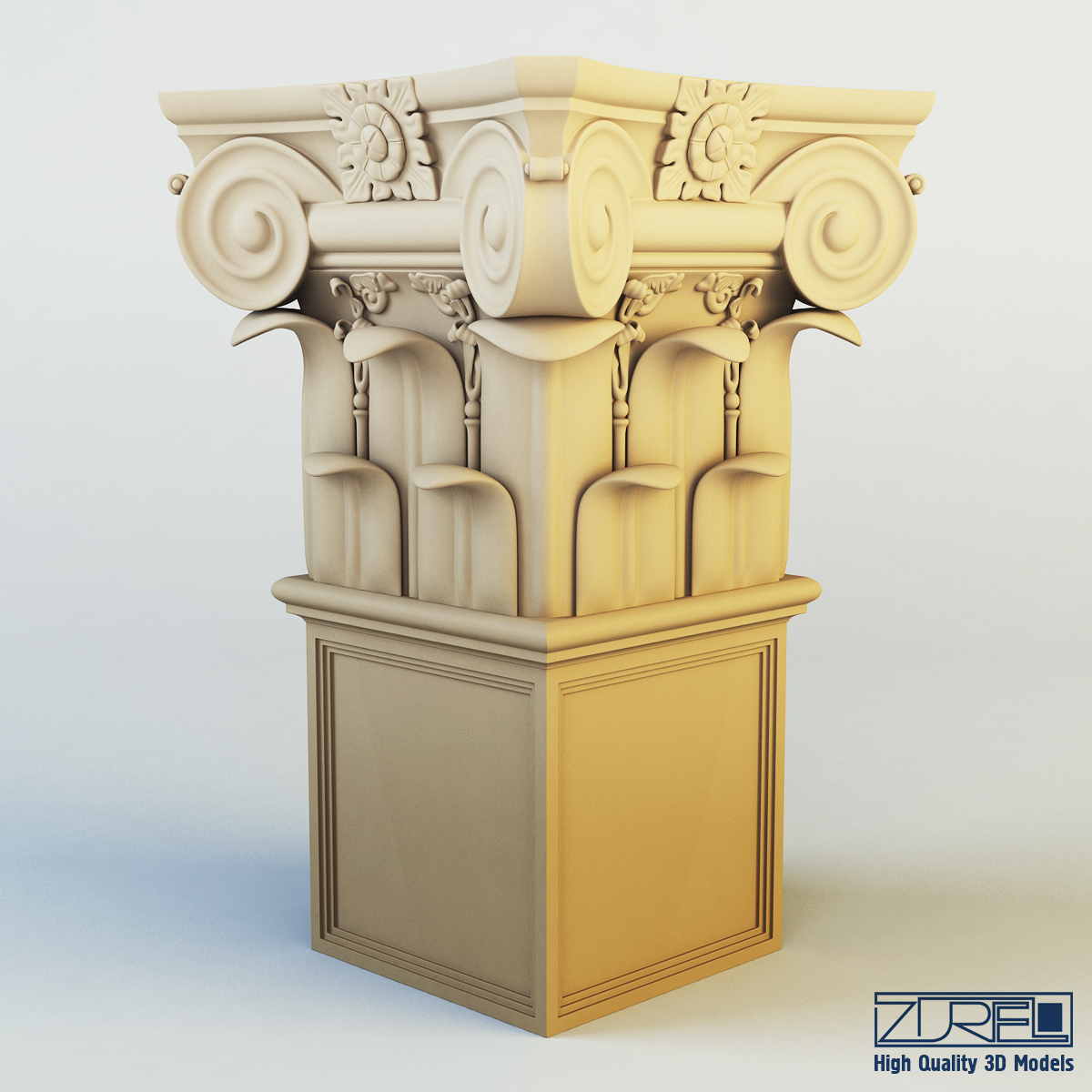 3d model of column capital