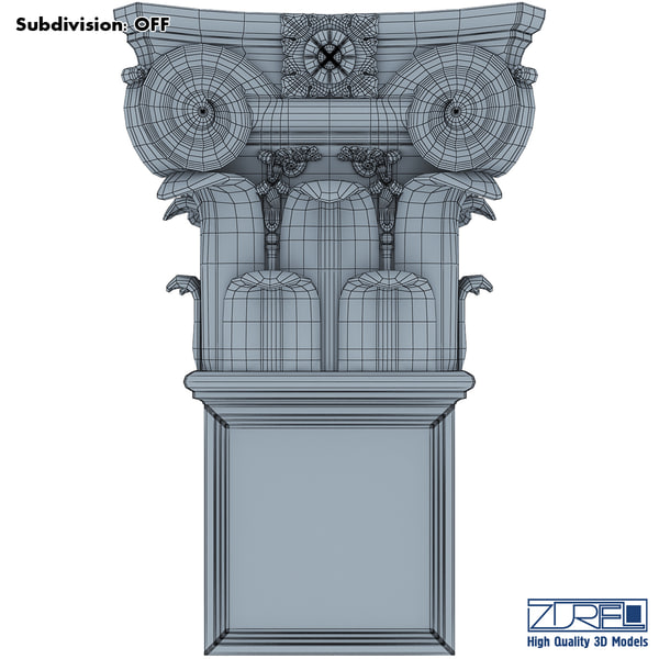3d model of column capital