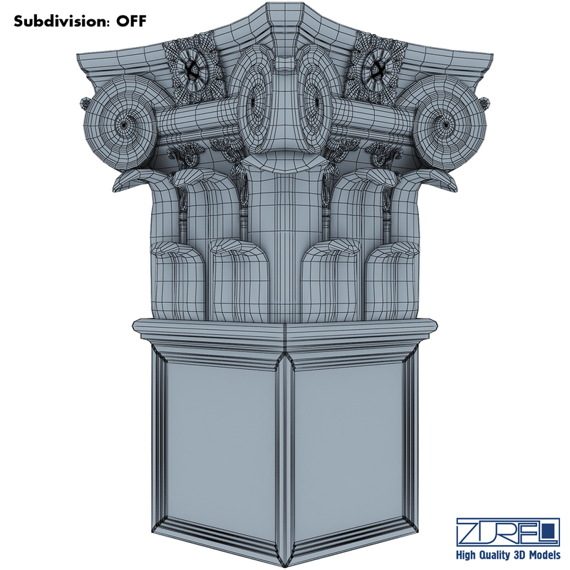 3d model of column capital